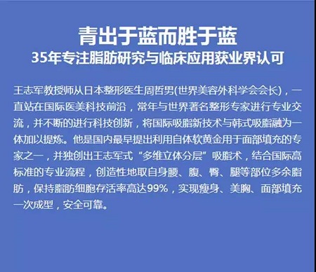 3月10、27、28日，世界吸脂勝者王志軍來了！